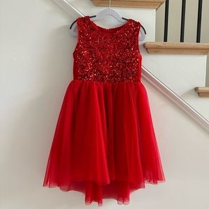 Cat & Jack Red Sequin Sleeveless Dress, Size Size S (6/6x)
